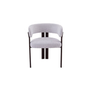 Mirenza Chair | Walnut Finish - Glacier Grey Fabric