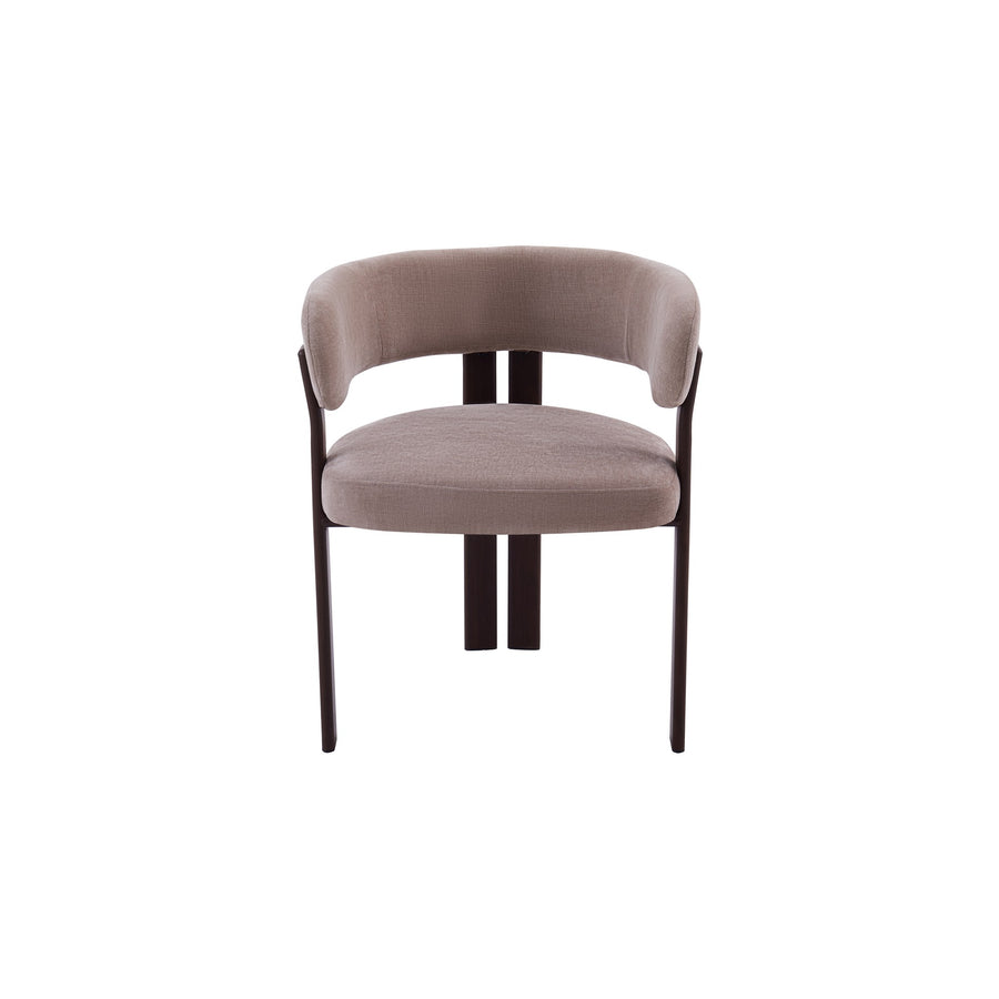 Mirenza Chair | Walnut Finish - Hazelnut Fabric