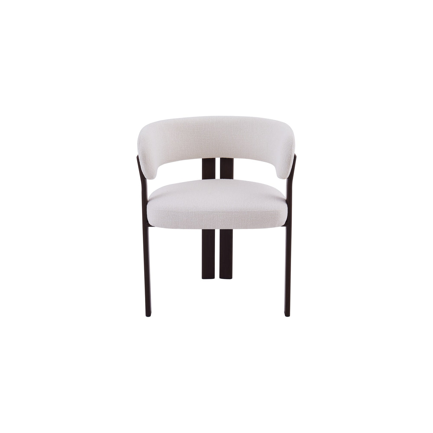 Mirenza Chair | Walnut Finish - Ivory Fabric
