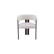Mirenza Chair | Walnut Finish - Ivory Fabric