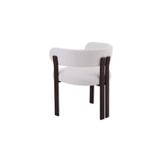Mirenza Chair | Walnut Finish - Ivory Fabric