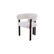 Mirenza Chair | Walnut Finish - Ivory Fabric