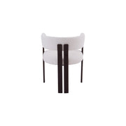 Mirenza Chair | Walnut Finish - Ivory Fabric