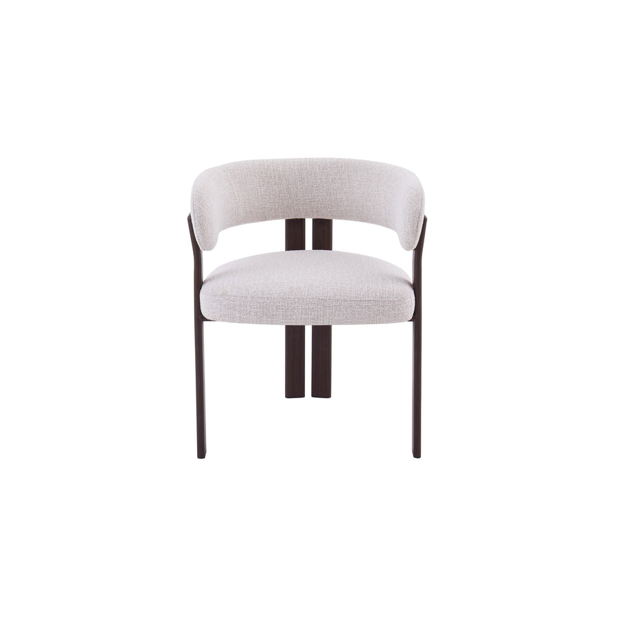 Mirenza Chair | Walnut Finish - Natural Oat Fabric