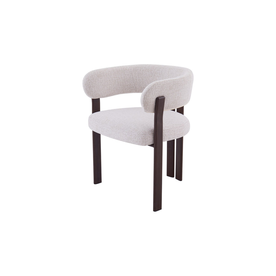 Mirenza Chair | Walnut Finish - Natural Oat Fabric