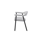 Oregon Chair | Black - Glacier Grey Fabric