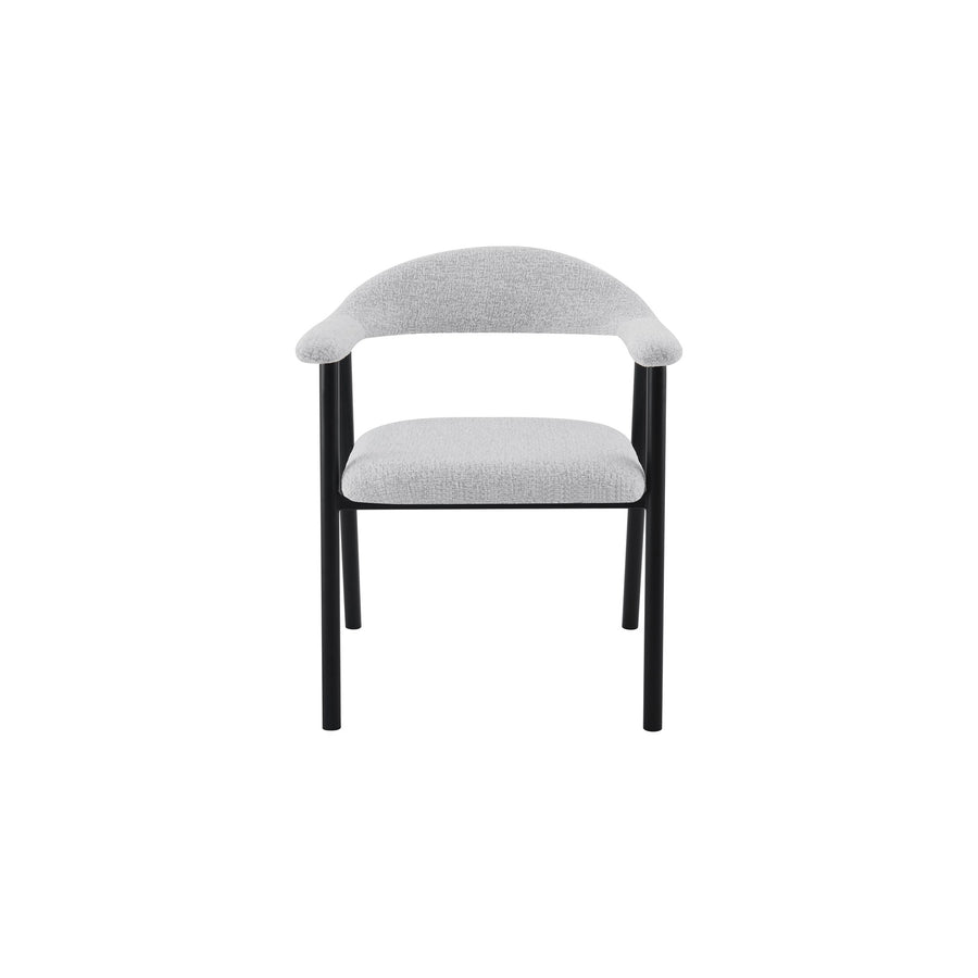 Oregon Chair | Black - Glacier Grey Fabric