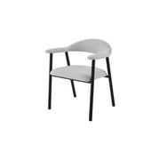Oregon Chair | Black - Glacier Grey Fabric