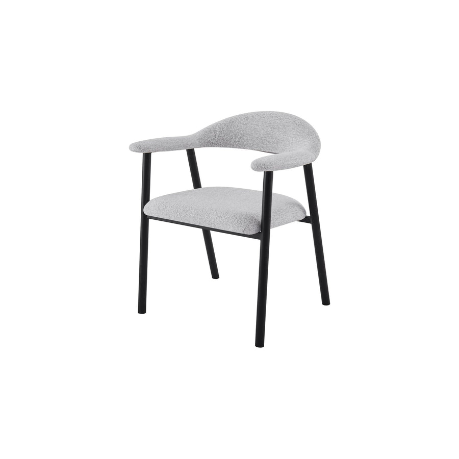 Oregon Chair | Black - Glacier Grey Fabric