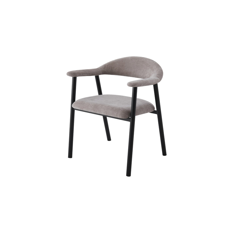 Oregon Chair | Black - Hazelnut Fabric
