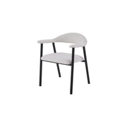 Oregon Chair | Black - Ivory Fabric