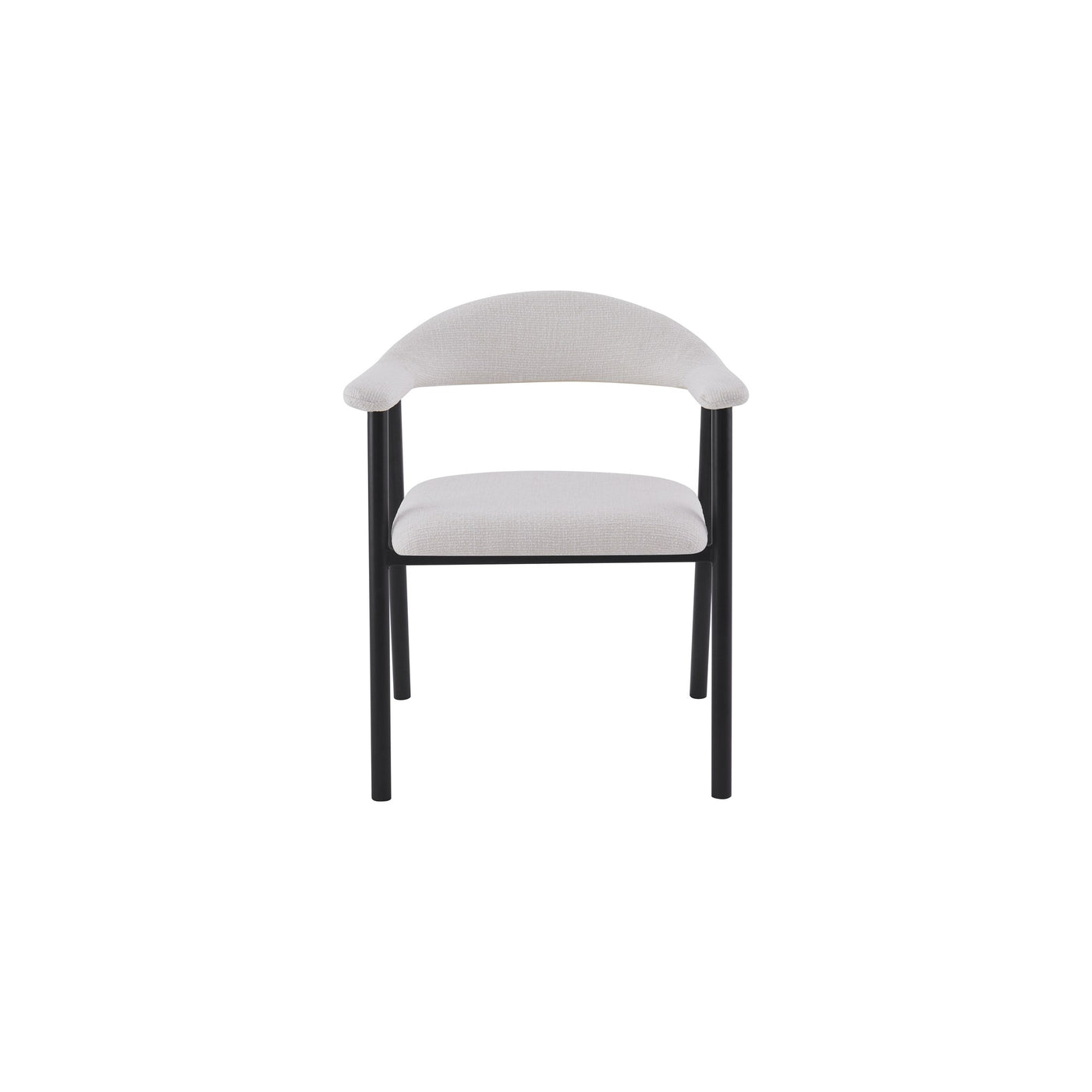 Oregon Chair | Black - Ivory Fabric