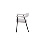 Oregon Chair | Black - Ivory Fabric
