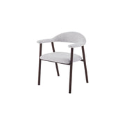 Oregon Chair | Walnut Finish - Glacier Grey Fabric