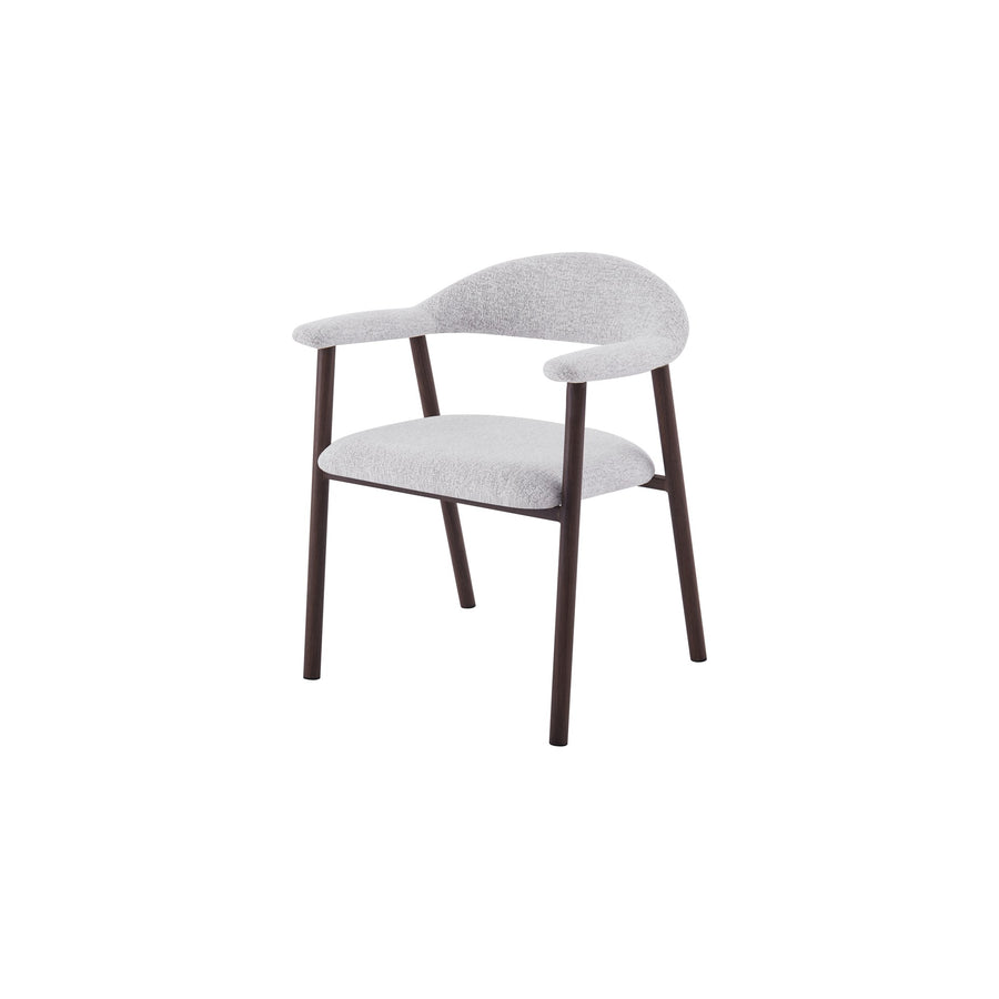 Oregon Chair | Walnut Finish - Glacier Grey Fabric
