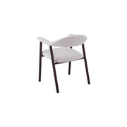 Oregon Chair | Walnut Finish - Ivory Fabric