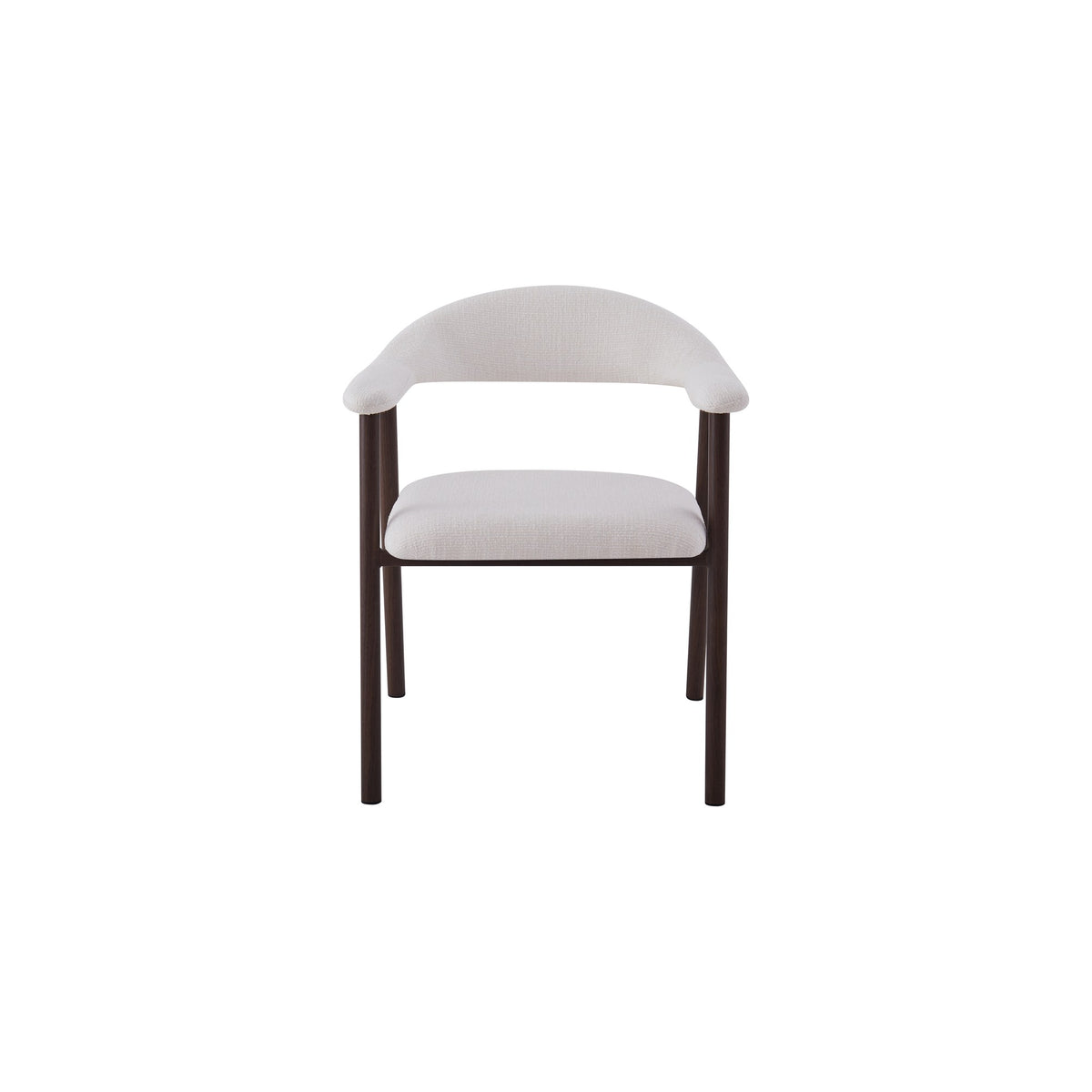 Oregon Chair | Walnut Finish - Ivory Fabric