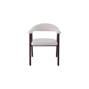 Oregon Chair | Walnut Finish - Ivory Fabric