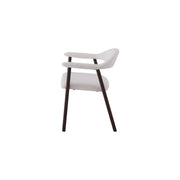 Oregon Chair | Walnut Finish - Ivory Fabric