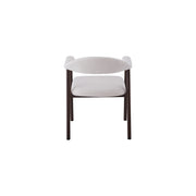 Oregon Chair | Walnut Finish - Ivory Fabric