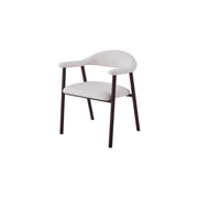 Oregon Chair | Walnut Finish - Ivory Fabric