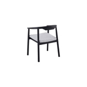 Riviera Chair | Black - Glacier Grey Fabric