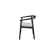 Riviera Chair | Black - Glacier Grey Fabric