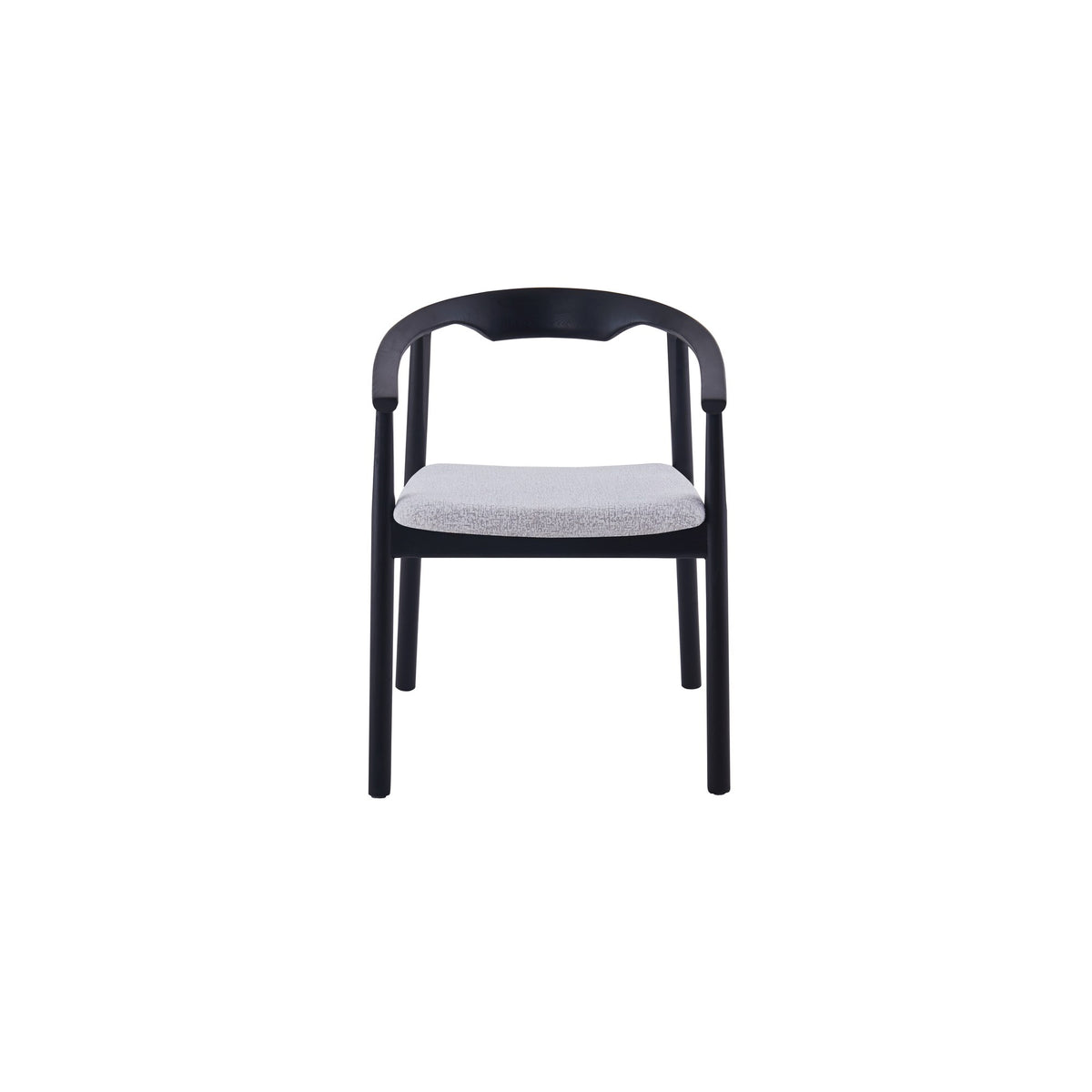Riviera Chair | Black - Glacier Grey Fabric