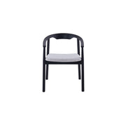 Riviera Chair | Black - Glacier Grey Fabric