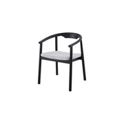 Riviera Chair | Black - Glacier Grey Fabric