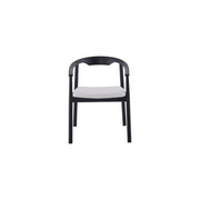 Riviera Chair | Black - Ivory Fabric