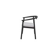 Riviera Chair | Black - Ivory Fabric