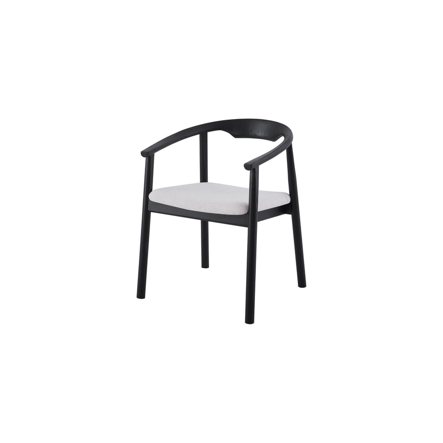 Riviera Chair | Black - Ivory Fabric