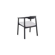 Riviera Chair | Black - Ivory Fabric