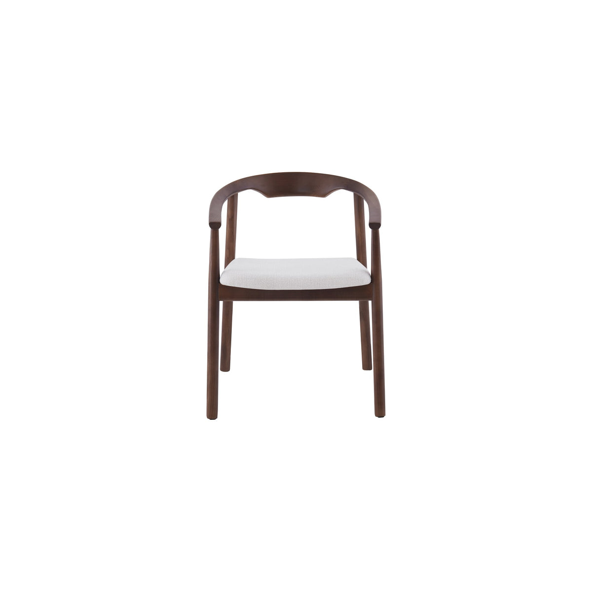Riviera Chair | Walnut - Ivory Fabric