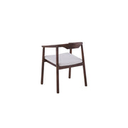 Riviera Chair | Walnut - Ivory Fabric