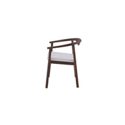 Riviera Chair | Walnut - Ivory Fabric