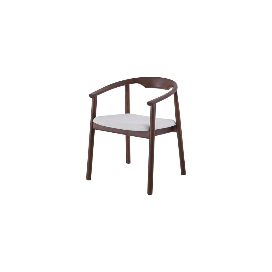 Riviera Chair | Walnut - Ivory Fabric
