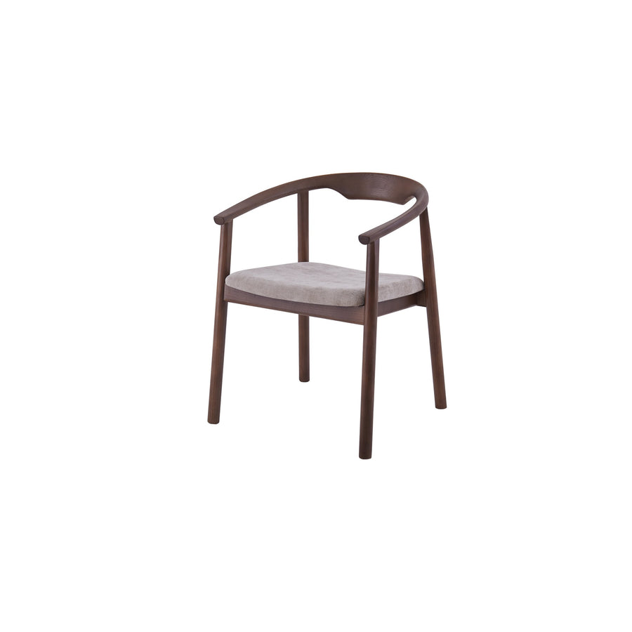 Riviera Chair | Walnut - Hazelnut Fabric