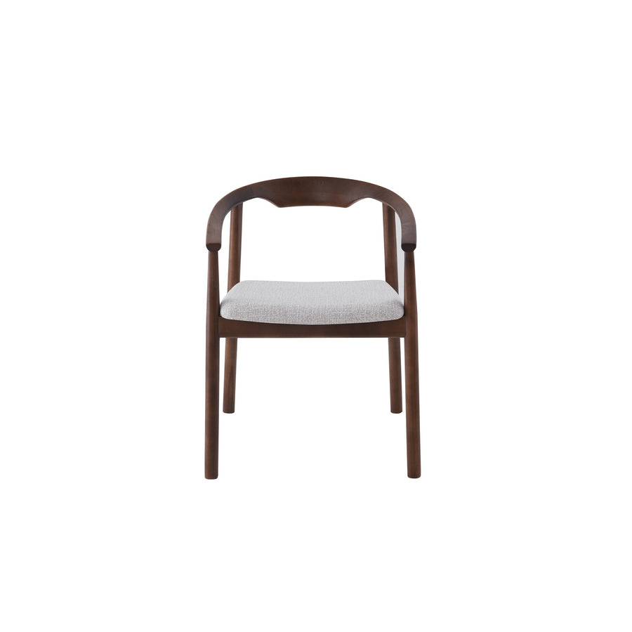 Riviera Chair | Walnut - Natural Oat Fabric