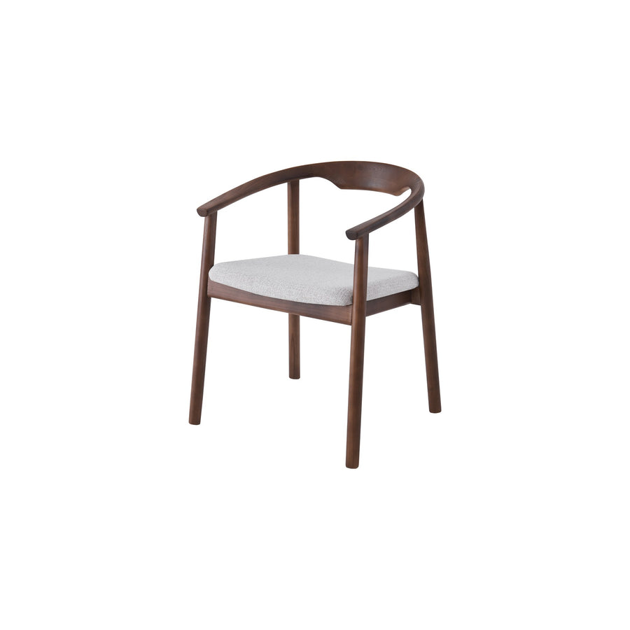 Riviera Chair | Walnut - Natural Oat Fabric