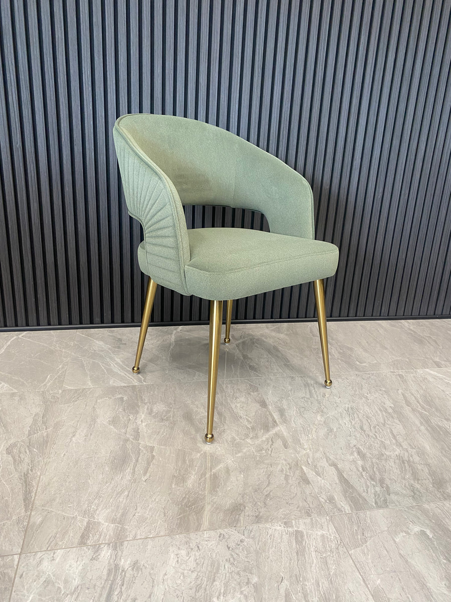 Bella Chair | Moss Green Mohair