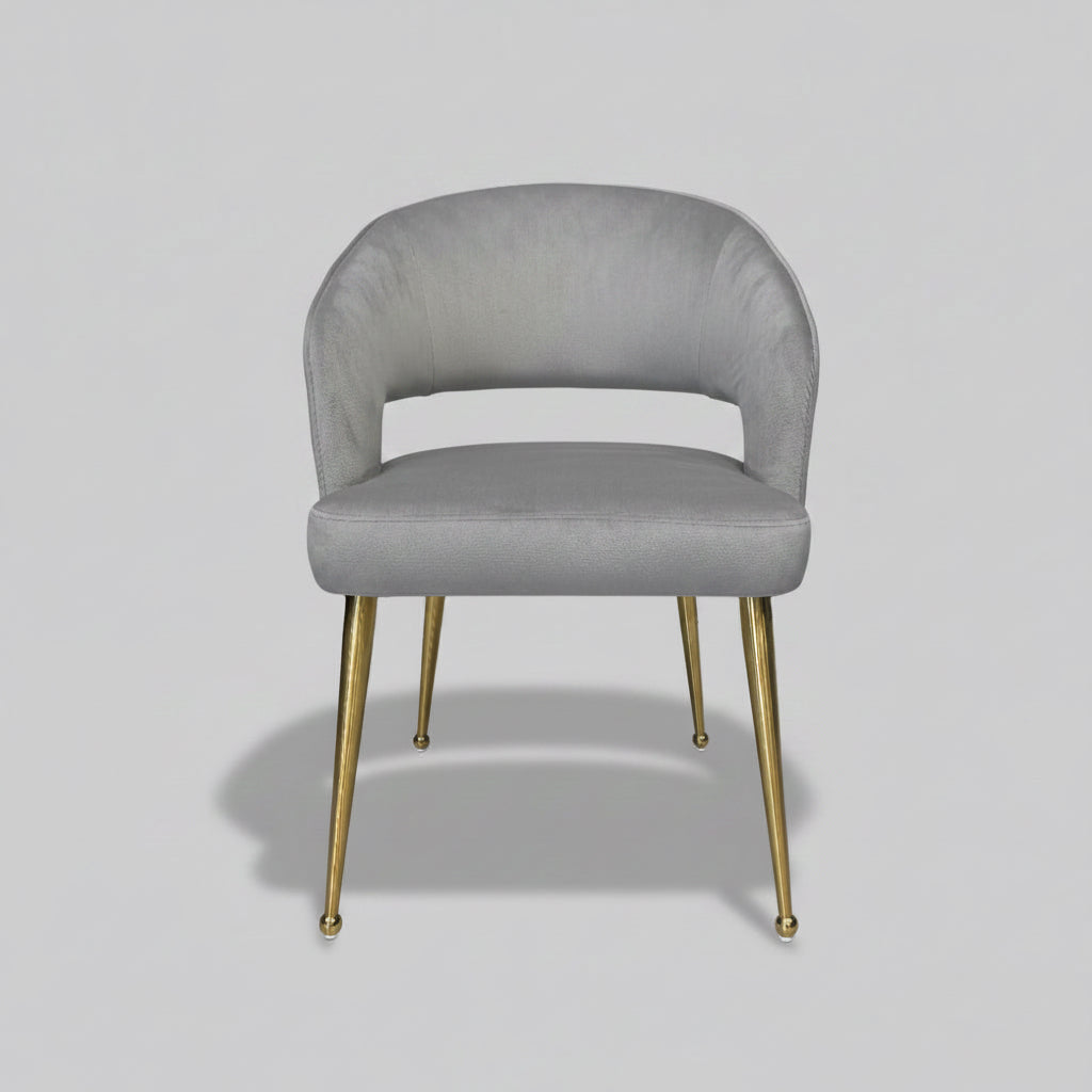 Bella Chair | Grey Velvet
