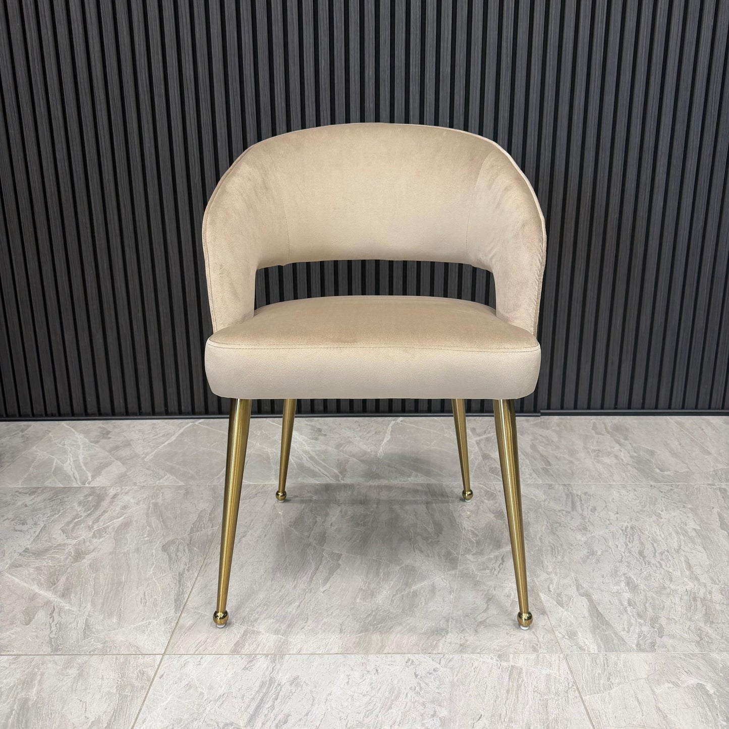 Bella Chair | Mink Velvet