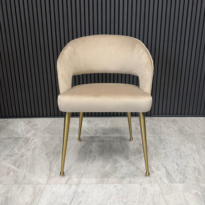 Bella Chair | Mink Velvet