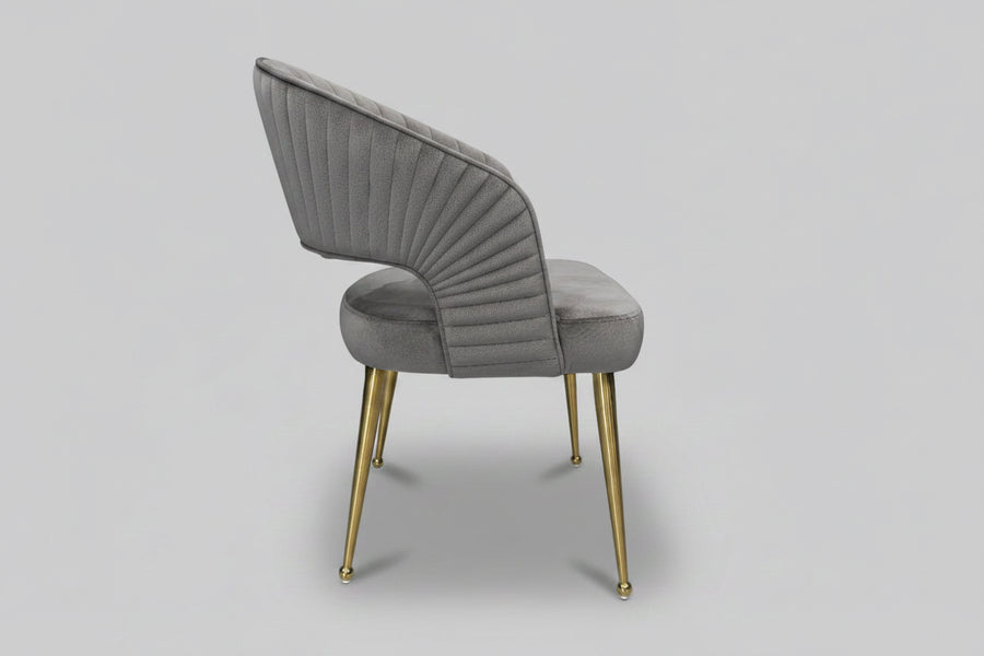 Bella Chair | Grey Velvet