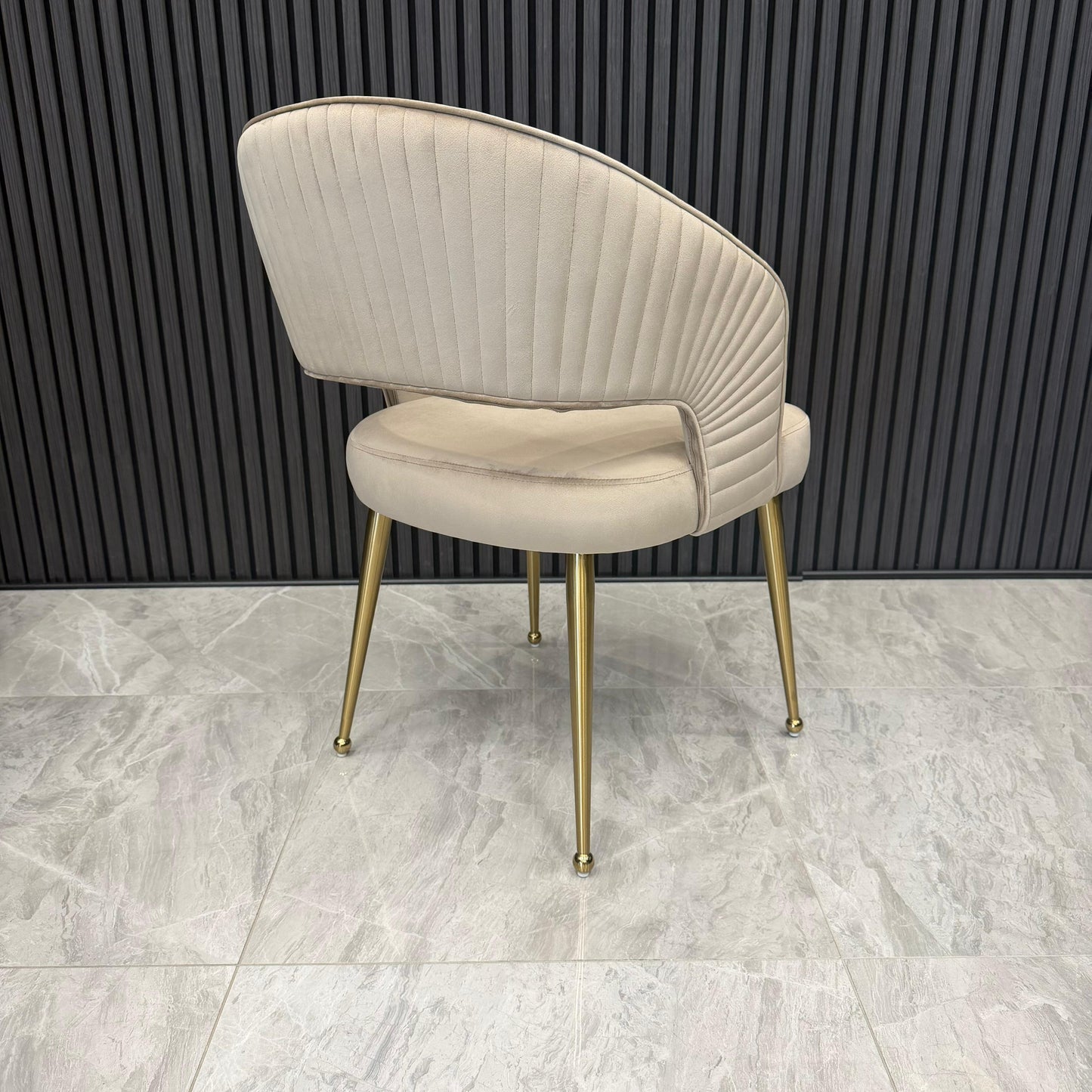 Bella Chair | Mink Velvet