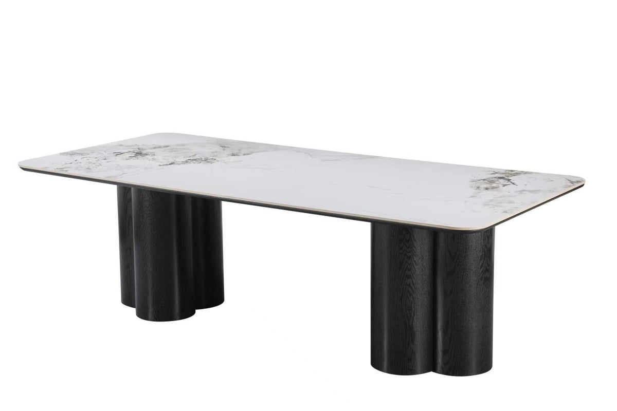 Atlantis 240cm Table | Chanel Top - Black Base