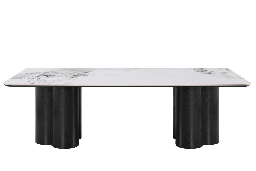Atlantis 240cm Table | Chanel Top - Black Base