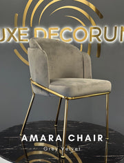 Amara Chair | Grey Velvet